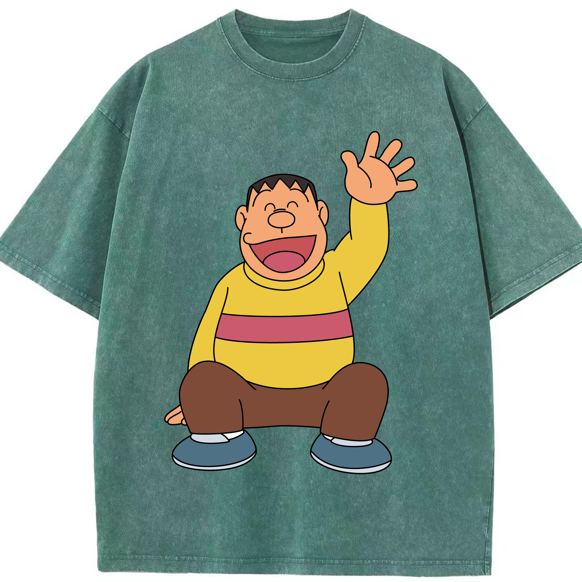 （画像用） ドラえもん 剛田武 Doraemon Gouta Takeshi 綿100% ヴィンテージ風 半袖Tシャツ（フロントプリント）